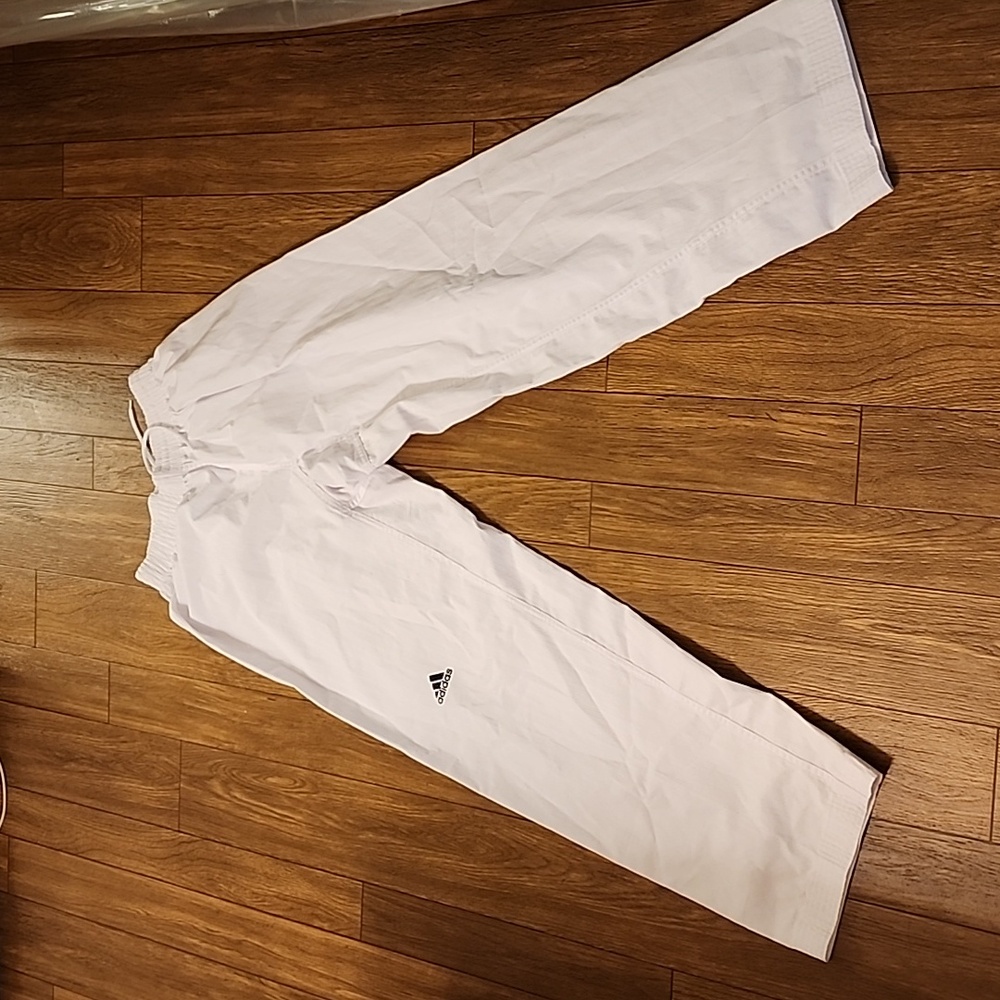 ADIDAS White pants wide legs